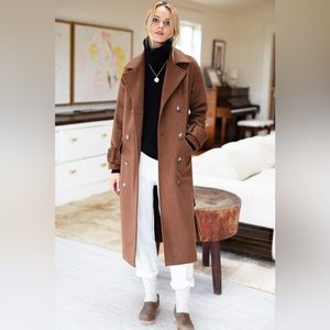 Emerson Fry Brown Double-Breasted Coat